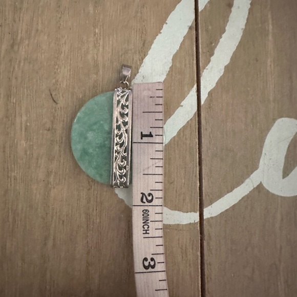 Sterling Silver and Jade Pendant - Picture 5 of 7